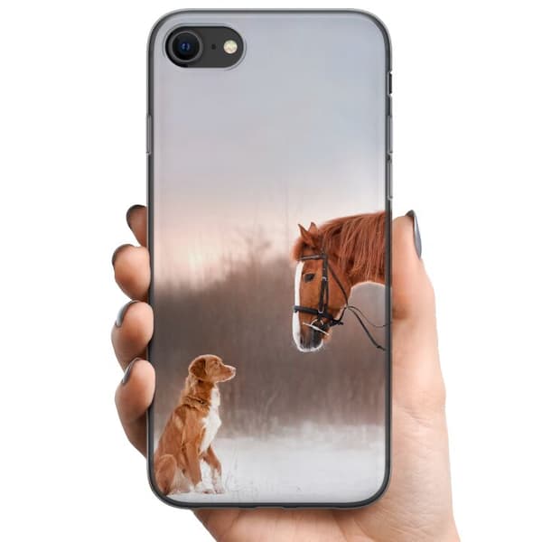 Kompatibelt Mobildeksel til Apple iPhone 7 Hest & Hund