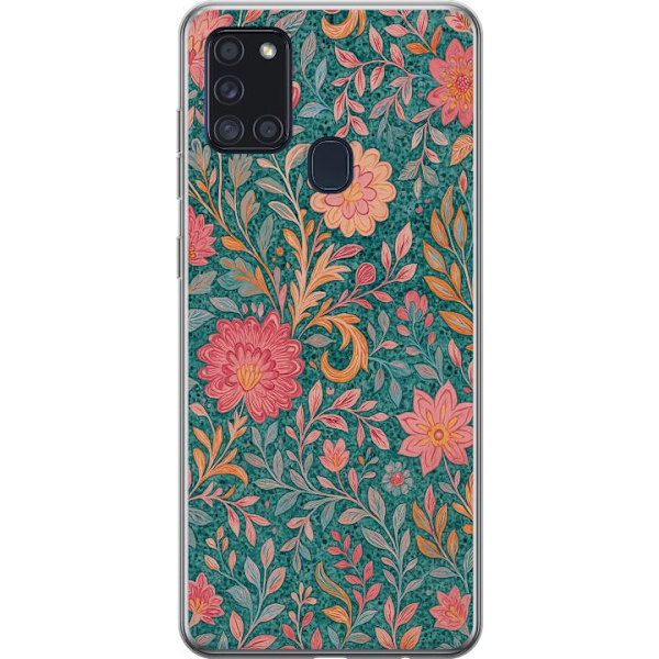 Samsung Galaxy A21s Gennemsigtig cover Floral Dream