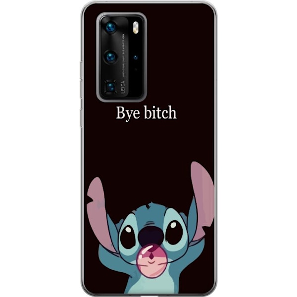 Huawei P40 Pro Genomskinligt Skal Bye bitch, Stitch