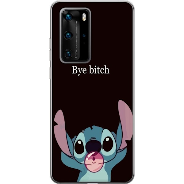 Huawei P40 Pro Läpinäkyvä kuori Bye bitch, Stitch