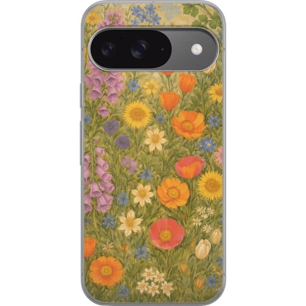 Kompatibel Mobilcover til Google Pixel 9 Pro Eng i fuldt flor med vilde farver og nostalgisk stemning