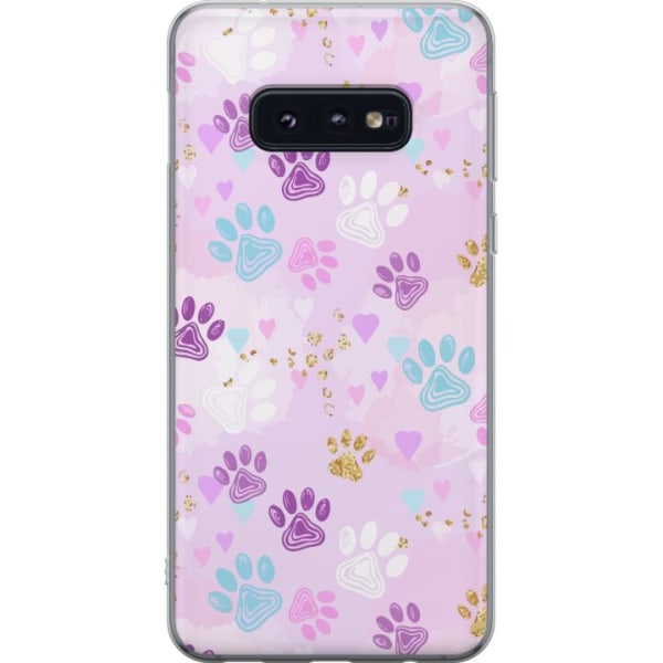 Samsung Galaxy S10e Gennemsigtig cover Farverige poter