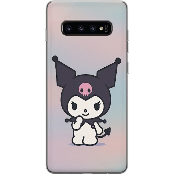 Samsung Galaxy S10 Genomskinligt Skal Kawaii Sanrio Kuromi