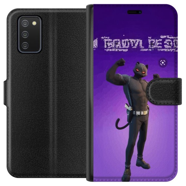 Samsung Galaxy A02s Tegnebogsetui Fortnite - Meowscles