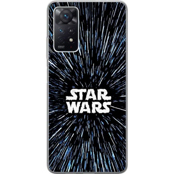 Kompatibel Mobilcover til Xiaomi Redmi Note 11 Pro 5G Star Wars-logo med hyperspace-stjerner i ikonisk sci-fi-design sort