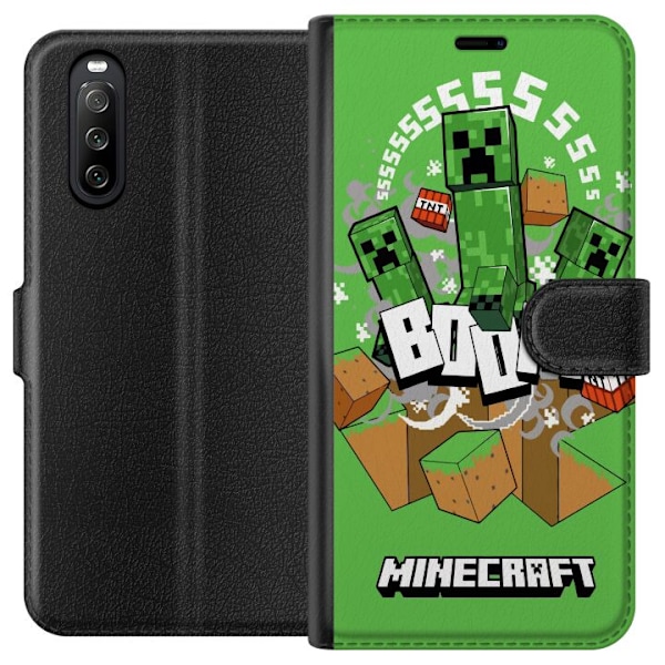 Sony Xperia 10 III Tegnebogsetui Minecraft Boom