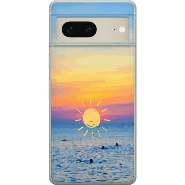 Google Pixel 7 Gjennomsiktig deksel Solnedgang