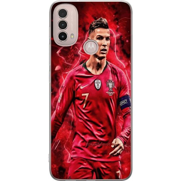 Motorola Moto E40 Genomskinligt Skal Ronaldo Skills – CR7 Design för Äkta Supporters