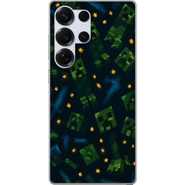 Samsung Galaxy S25 Ultra Genomskinligt Skal Minecraft Dungeons Mob
