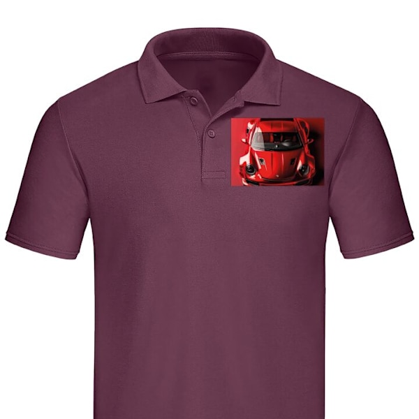 Poloshirt til Voksen | Elegant Poloshirt Porsche Bordeaux XX-Large