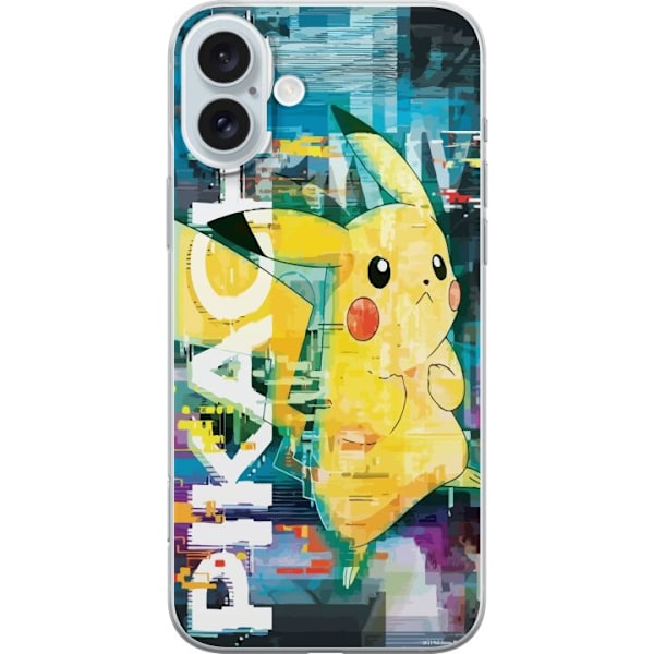 Apple iPhone 16 Plus Läpinäkyvä kuori Pikachu