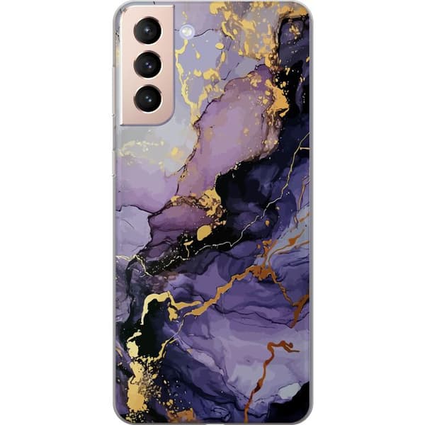 Kompatibelt Mobildeksel til Samsung Galaxy S21 Lilla Marmor