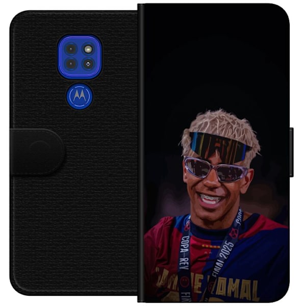 Motorola Moto G9 Play Tegnebogsetui Lamine Yamal mobiltaske i elegant sportsdesign