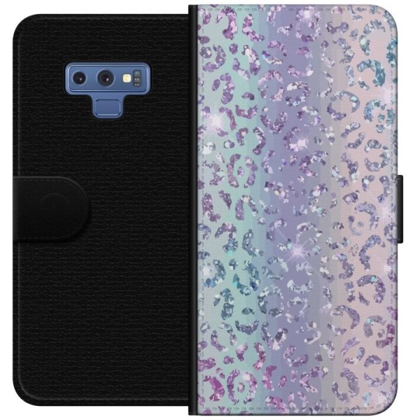 Samsung Galaxy Note9 Plånboksfodral Glitter Leopard
