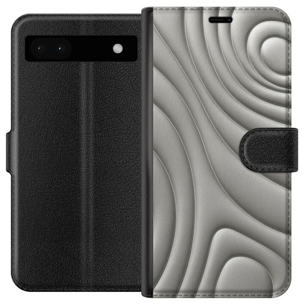 Google Pixel 6a Lompakkokotelo Hopea-aallot