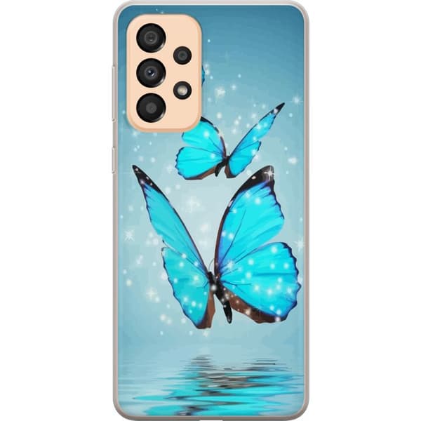 Kompatibel Mobilcover til Samsung Galaxy A33 5G Glitrende Sommerfugle
