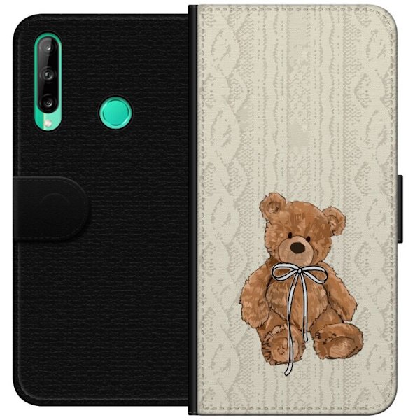 Huawei P40 lite E Plånboksfodral Liten Nalle – klassisk nalle i enkel design
