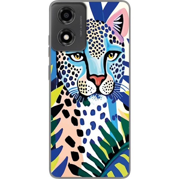 Motorola Moto E14 Genomskinligt Skal Vivid Leopard