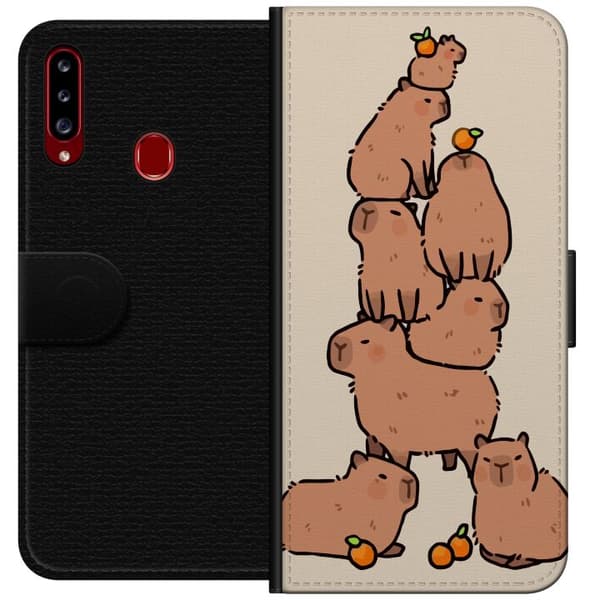 Yhteensopiva Lompakkokotelo Samsung Galaxy A20s Kapybara