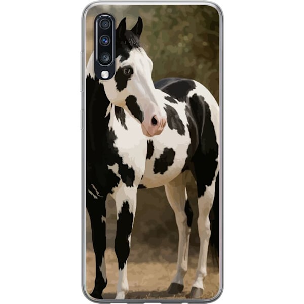 Samsung Galaxy A70 Genomskinligt Skal Vacker Häst – elegant