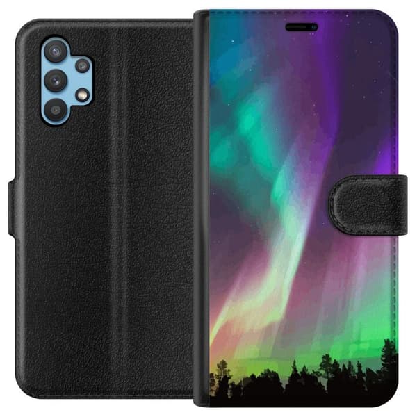 Kompatibel Tegnebogsetui til Samsung Galaxy A32 5G Nordlys