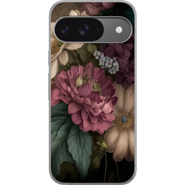 Google Pixel 9 Pro Gennemsigtig cover Blommor