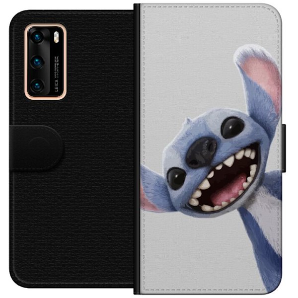 Huawei P40 Lommeboketui Stitch i Fart - Kawaii Design for Fans