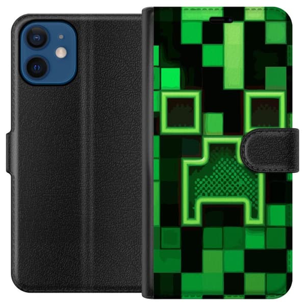 Kompatibelt Plånboksfodral till Apple iPhone 12 Minecraft