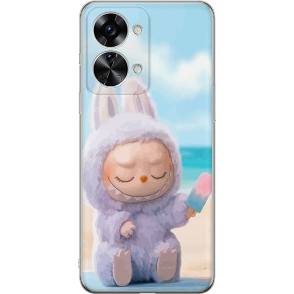OnePlus Nord 2T Genomskinligt Skal Labubu Pink Mood – Rosa m