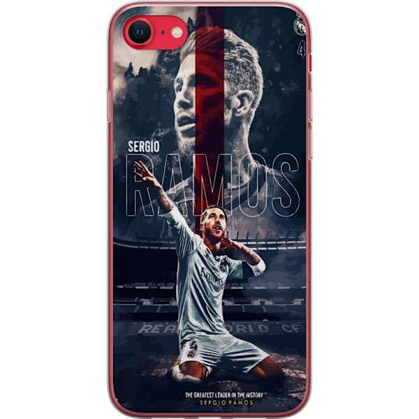 Apple iPhone 8 Gennemsigtig cover Ramos Fodboldlegende Motiv Spiller Real Madrid Spanien Tilbage Ikonisk Navn Fodboldstjerne Sport