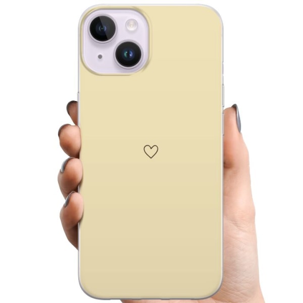 Apple iPhone 15 TPU Matkapuhelimen kuori Sydän Keltainen