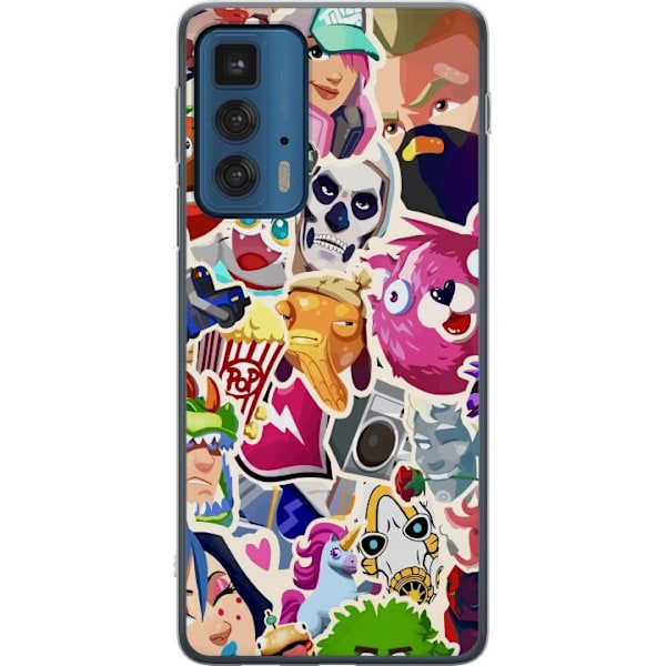 Motorola Edge 20 Pro Gennemsigtig cover Fortnite