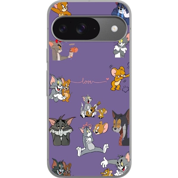 Google Pixel 9 Gennemsigtig cover Tom och Jerry