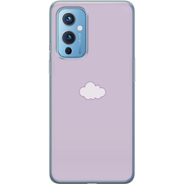 OnePlus 9 Genomskinligt Skal Lila Moln – minimalistiskt moln på lila bakgrund