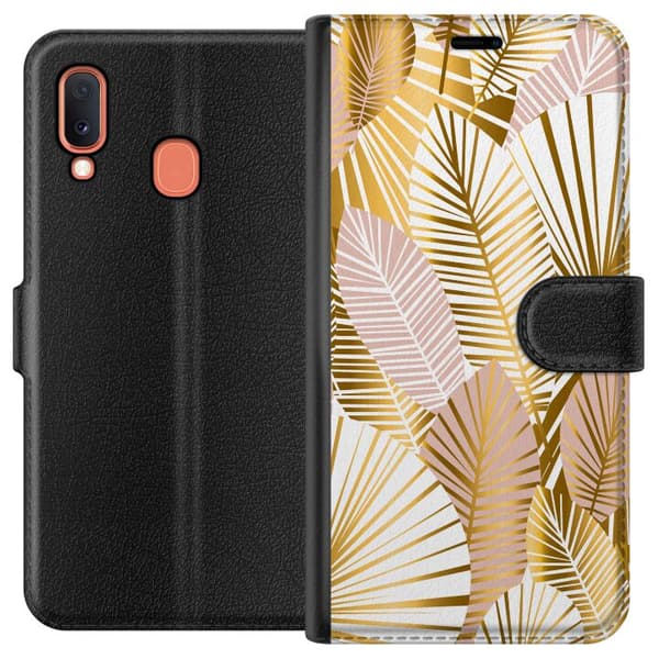 Kompatibelt Plånboksfodral till Samsung Galaxy A20e Gold