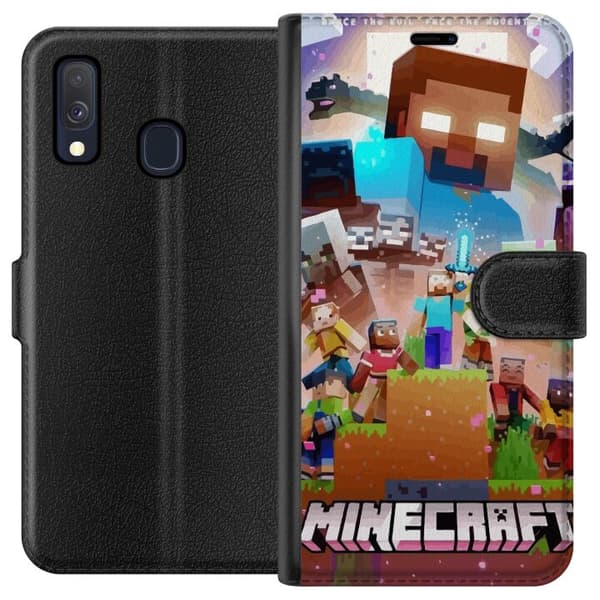 Yhteensopiva Lompakkokotelo Samsung Galaxy A40 Minecraft