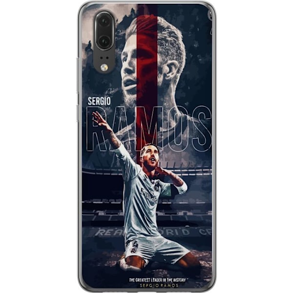 Huawei P20 Genomskinligt Skal Ramos Fotboll Legend Motiv Spelare Real Madrid Spanien Back Ikoniskt Namn Fotbollsstjärna Sport