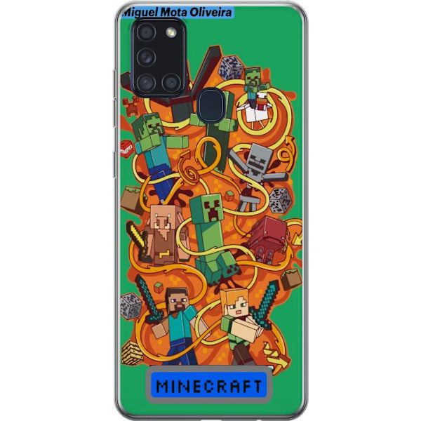 Samsung Galaxy A21s Gennemsigtig cover Minecraft