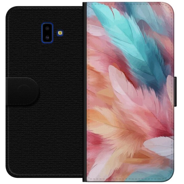 Samsung Galaxy J6+ Plånboksfodral Fjädrar