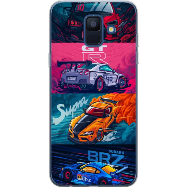 Samsung Galaxy A6 (2018) Läpinäkyvä kuori Subaru Racing