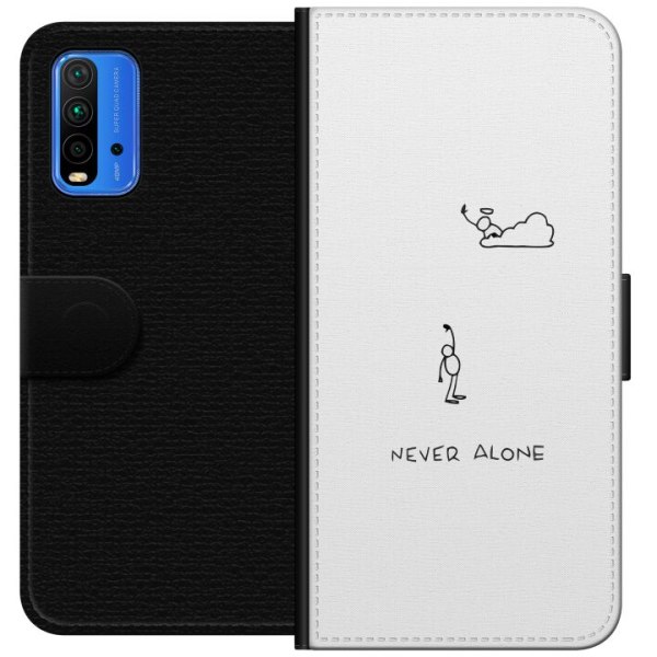 Xiaomi Redmi Note 9 4G Lompakkokotelo Ei koskaan yksin