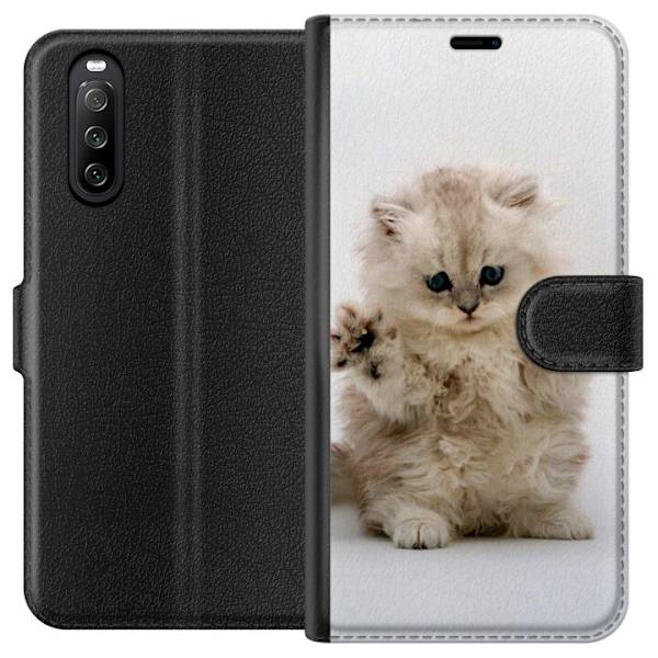 Sony Xperia 10 III Lompakkokotelo Kissa