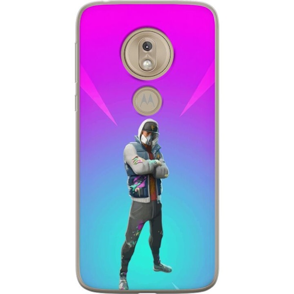 Motorola Moto G7 Play Gennemsigtig cover sort ridder fortnite