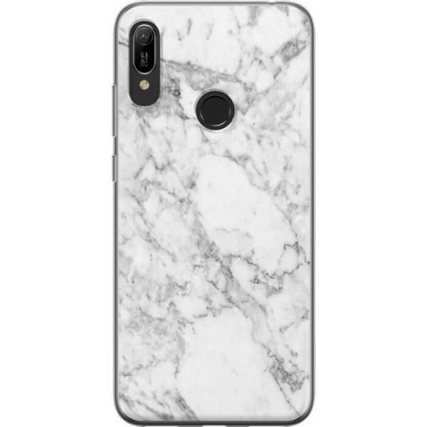 Huawei Y6 (2019) Cover / Mobilcover - Marmor Hvid