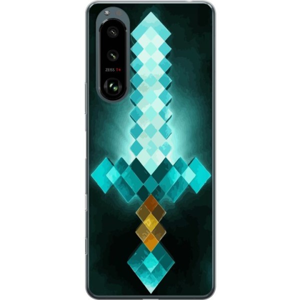 Sony Xperia 5 III Gennemsigtig cover Minecraft sværd
