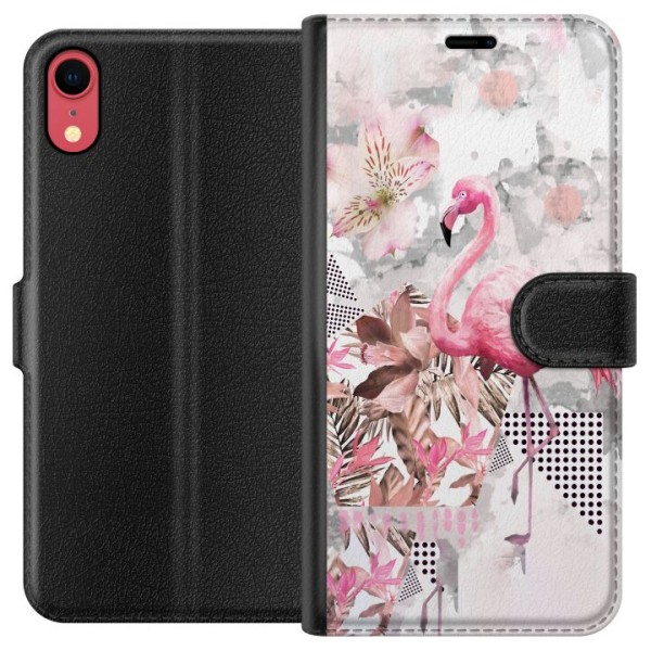 Apple iPhone XR Plånboksfodral Flamingo