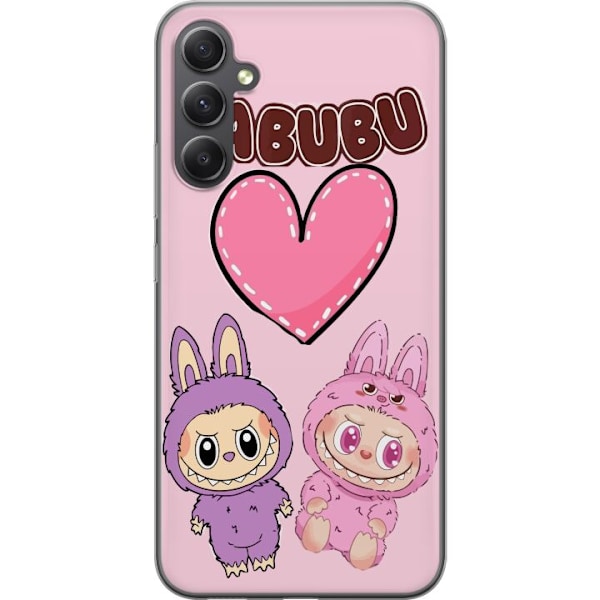 Samsung Galaxy A16 5G Läpinäkyvä kuori Labubu Pink Monster