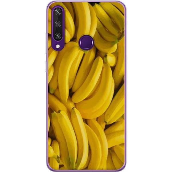 Huawei Y6p Genomskinligt Skal Banana Pattern – lekfullt mön
