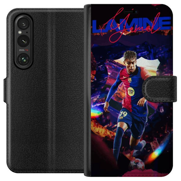 Sony Xperia 1 VI Tegnebogsetui Yamal Rising Talent FC Barcelona Spiller Ung Fodboldstjerne Populært Motiv Sport Spanien Talent