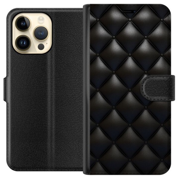 Apple iPhone 14 Pro Max Plånboksfodral Leather Black